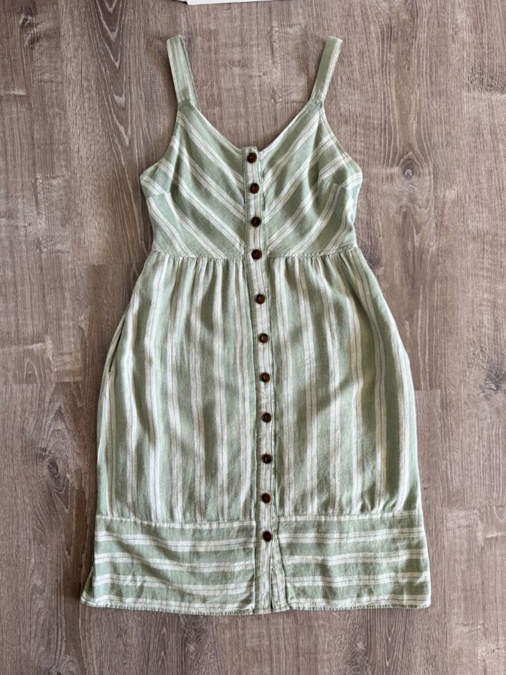 Universal Thread Green & White Stripe Midi Sundress | Summer Dress | Small